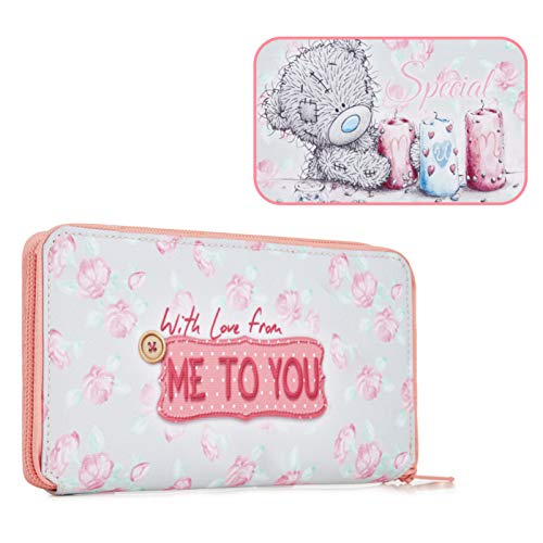 Me To You Monederos Mujer, Carteras de Mujer con Osito Tatty Teddy, Monedero Gran Capacidad con Cremallera Bolsillos Tarjetero, Regalos Mujer para el Dia de La Madre