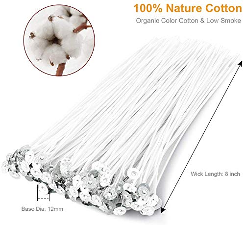 Mechas Enceradas,Vela Mecha Grande,Mechas para Velas de Aceite,Mechas Naturales para Velas,Mechas de Velas Natural,Wick Velas,Mechas para Velas de Cera（100pcs）