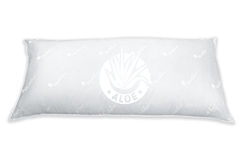 Medi Flow 5228 Aloe Vera acción, de Agua y Funda de Almohada de relajación con Fibra de Relleno de Flujo, algodón, Blanco, 40 x 80 cm