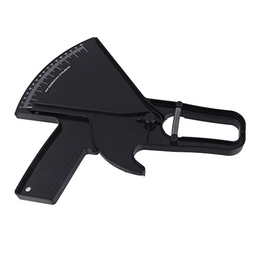 Medidor de grasa corporal, analizador de salud y condición física, 0-80 mm, color negro