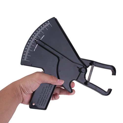 Medidor de grasa corporal, analizador de salud y condición física, 0-80 mm, color negro