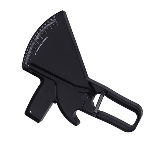 Medidor de grasa corporal, analizador de salud y condición física, 0-80 mm, color negro
