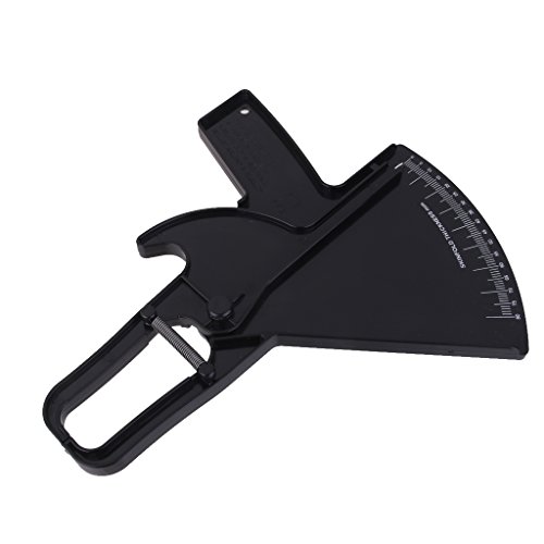 Medidor de grasa corporal, analizador de salud y condición física, 0-80 mm, color negro