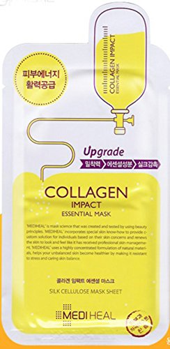 Mediheal - Máscara facial coreana 4 unidades: colágeno, placenta revital, árbol de té, vitamina rayo de luz, hidratante, antienvejecimiento, rejuvenecedora
