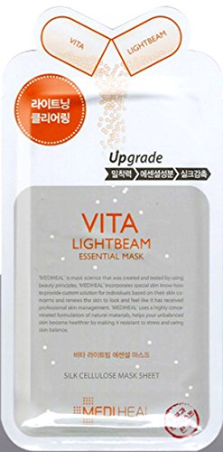 Mediheal - Máscara facial coreana 4 unidades: colágeno, placenta revital, árbol de té, vitamina rayo de luz, hidratante, antienvejecimiento, rejuvenecedora