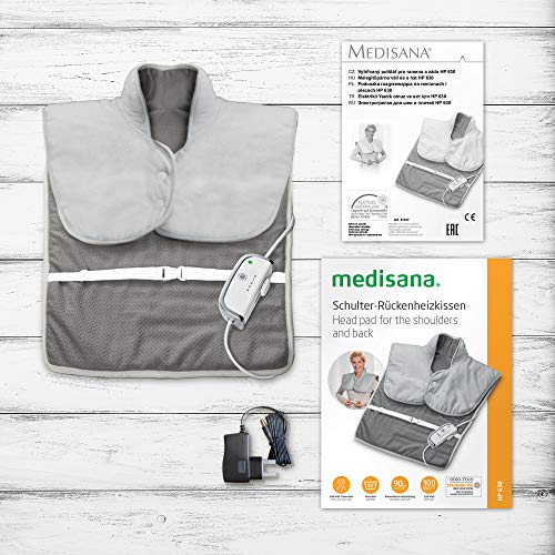 Medisana 61158 HP 630 Almohadilla de Calor para Hombros y Cuello, Eléctrica, Poncho de Calor con 4 Ajustes de Temperatura, Protección Contra el Sobrecalentamiento, Desconexión Automática, Lavable