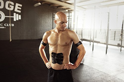 Medisana EMS Entrenador muscular abdominal eléctrico, estimulación muscular de brazos, piernas y músculos abdominales, cinturón muscular abdominal con 15 intensidades