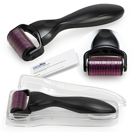 MedX5 (Upgrade 2019 Dermaroller 1 mm (agujas de acero inoxidable), Derma Roller contra cicatrices profundas y celulitis grave, Medical Device Class I