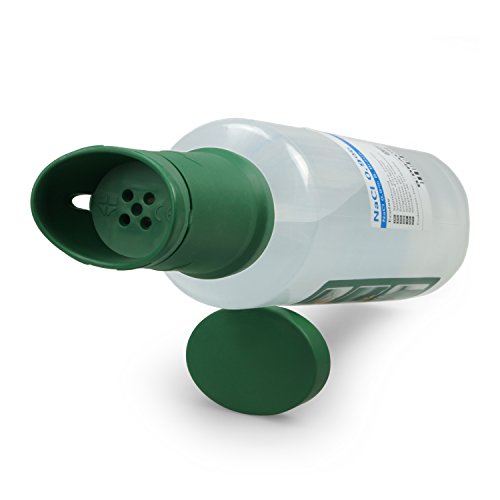 MedX5 (Upgrade 2020) 500 ml ducha ocular de emergencia 0,9 % NaCl, producto para el lavado de ojos con suero fisiológico (0,9 %), producto de lavado ocular, solución para el lavado ocular