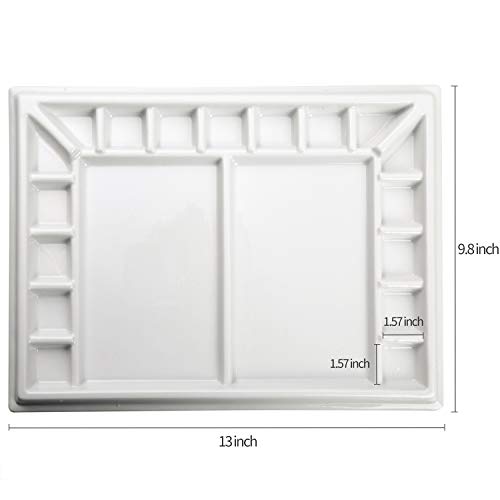 Meeden Studio - Paleta de pintura para acuarela, 13 x 10 pulgadas, para acuarela, 17 pozos