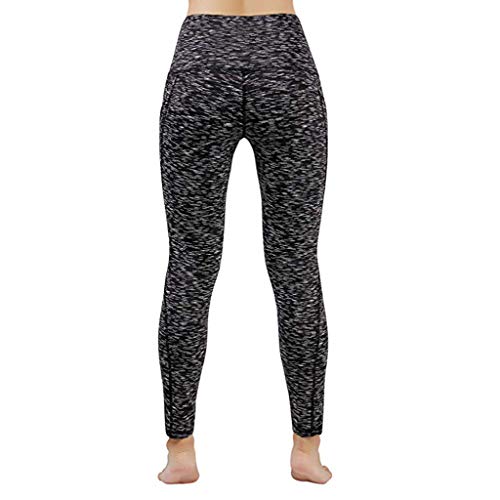 MEIbax Leggings Deportes Pantalones para Mujeres de Color sólido Entrenamiento Gimnasio Fitness Gym Yoga Mid Cintura Running Workout Mallas elásticos Fitness Pants Ropa de Ejercicio con Bolsillo