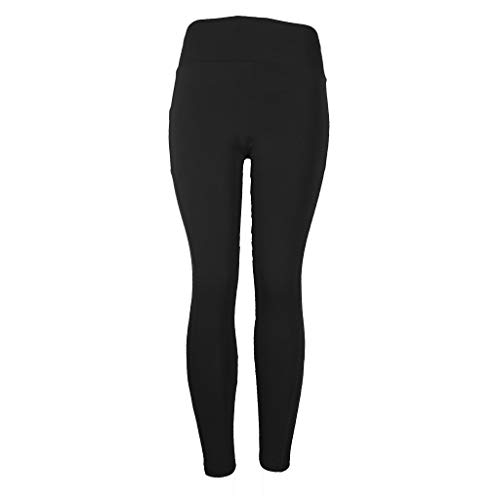 MEIbax Leggings Deportes Pantalones para Mujeres de Color sólido Entrenamiento Gimnasio Fitness Gym Yoga Mid Cintura Running Workout Mallas elásticos Fitness Pants Ropa de Ejercicio con Bolsillo