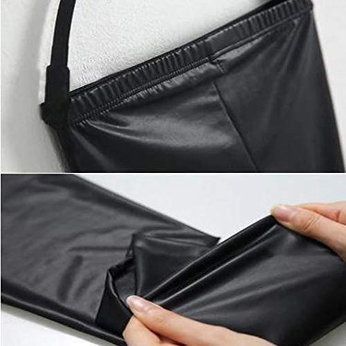 MEIbax Leggings Deportes Pantalones para Mujeres de Cuero elásticos Pitillo Negro de Cintura Alta Medias PU Leggins Cuero Skinny Elásticos Gimnasio Fitness Gym Yoga Skinny Casual Mallas