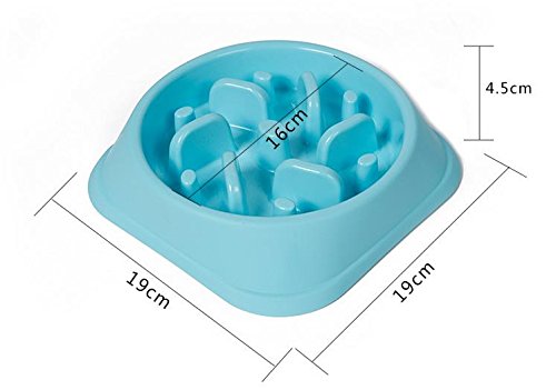 Meiwash Perro de Mascota Slow Food Bowl Anti-estrangulación Bowl Mascotas Suministros Perros Grandes y pequeños Perder Peso para Ayudar a la digestión Utensilios(Rojo)