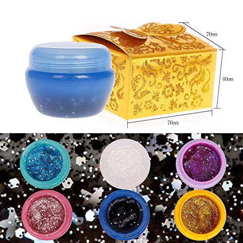 Meiyiu Glitter Glow Star Mascarilla facial de lentejuelas Peel-off Hidrata la salud de la piel No. 5 rosa