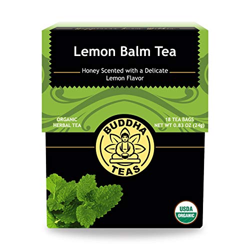 Melisa té - Aromas - 18 bolsitas de té Bleach libre Bolsas De Buddha Tés - 1000 MG de bálsamo de limón por bolsas de té