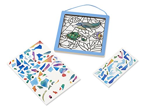 Melissa & Doug- Océano Kit Vitrales Fáciles, Multicolor (18582)