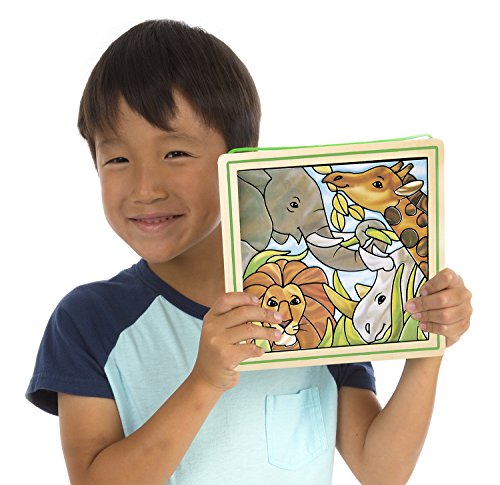 Melissa & Doug- Stained Glass Made Easy - Safari, Multicolor (19436)