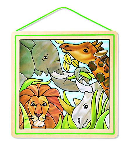Melissa & Doug- Stained Glass Made Easy - Safari, Multicolor (19436)