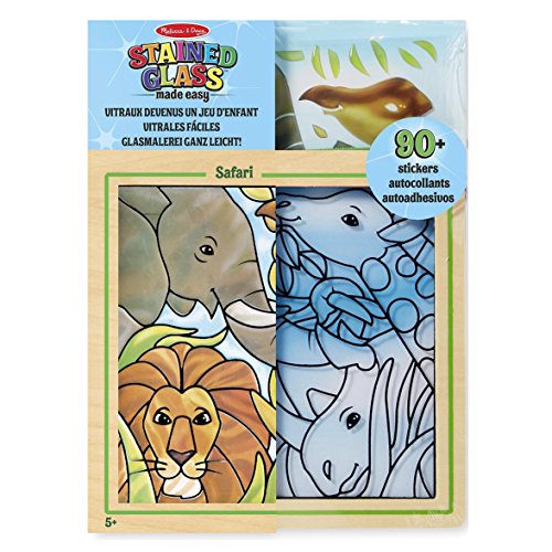 Melissa & Doug- Stained Glass Made Easy - Safari, Multicolor (19436)