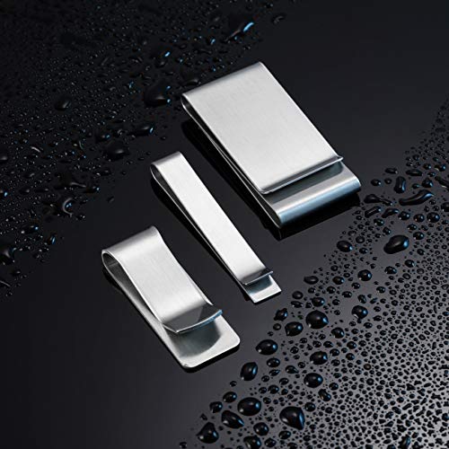 MeMeDIY Paquete de 3 Clips de Dinero Personalizados para Hombres, Esposo, Novio, Grabado de Nombre/Fecha/Inicial, Monograma, Clip de Acero Inoxidable, Cartera Delgada, Tarjetero de Doble Cara