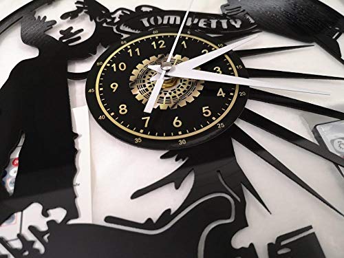 Menddy Elda Vinyl Record Reloj De Pared Led Luminoso Nostálgico Silueta Record Arte Hecho A Mano Dormitorio Decoración Regalo con Luz Led 12 Pulgadas