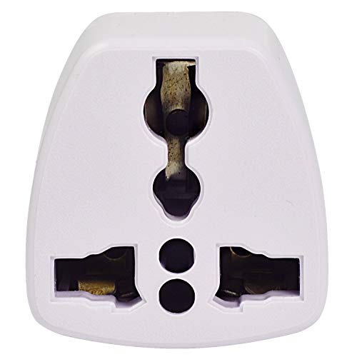 MENGS 6X adaptador de enchufe de viaje para el Reino Unido Inglaterra Reino Unido 3 clavija (AC 250V 13 Color: Blanco) con material de ABS para conexión universal