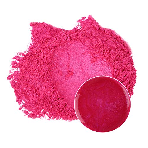 MENNYO Pigmento para Resina Epoxi, Colorante Jabones 50g Color Rosa Mica en Polvos Metálico Natural para Kit Hacer Velas, Fabrica Slime, Pintura, Sombra de Ojos, Maquillaje, Esmalte de Uñas