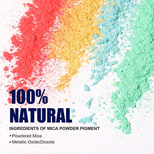 MENNYO Pigmentos para Resina Epoxi, 10g*30 Colores Pigmentos en Polvo, Mica en Polvos para Hacer Slime, Jabón, Pintauñas, Sombra de Ojos Cosmética, Bomba de Baño, Esmalte de Uñas