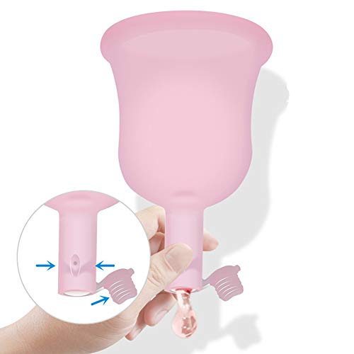 Menstrual Cup-Care para la salud femenina, copa de cuidado de la salud menstrual más grande y reutilizable (L) + taza esterilizadora plegable