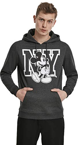 MERCHCODE Disney Mickey Mouse - Sudadera con Capucha para Hombre, diseño de Mickey Mouse, Hombre, MC420, Charcoal, Large