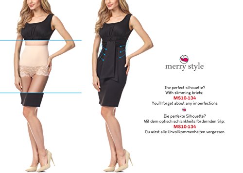 Merry Style Braga Faja Reductora Moldeadora Invisible Mujer MS10-134 (Blanco, S)