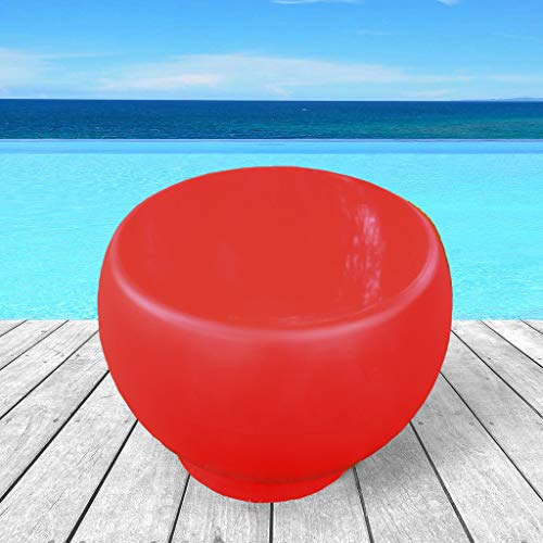 Mesa outdoor - indoor, mesita auxiliar color rojo, modelo OU