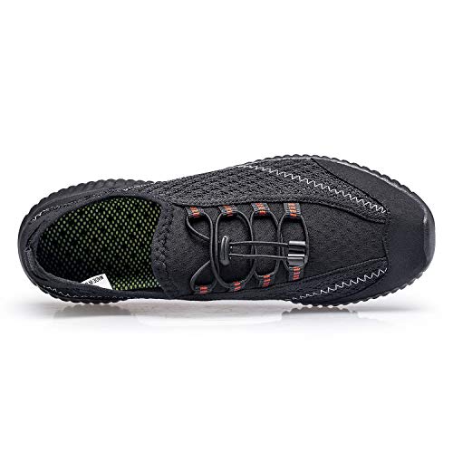 Mesily Zapatillas Deportivas Mujer de Running Correr Caminar Fitness Gimnasio Slip On Ultraligeras Transpirables Zapatos Casuales Cómodas Todo Negro 37 EU