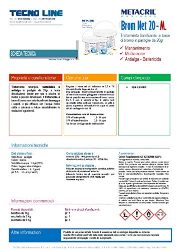 Metacril bromo multiazione (Pastillas DE 20 gr – Brom Net 20 multiazione 1 kg. Ideal para SPA Hidromasaje (Teuco, Jacuzzi, hafro, Glass, dimhora, Intex, Bestway, etc.) – Plegables immediata