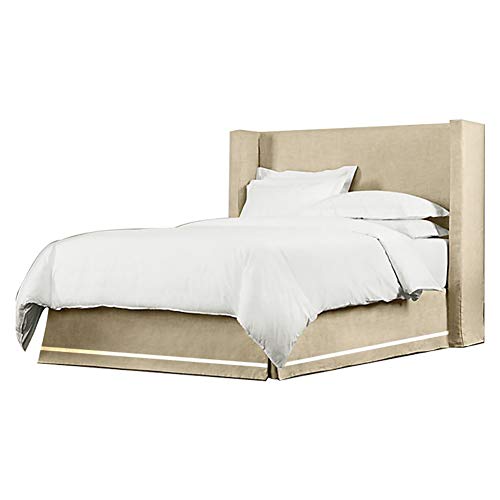 MEZI Algodón Bedskirt Bedding Bed Ruffle Falda De Cama - Hotel Falda De Cama - Diseño Elegante para La Decoración del Hogar