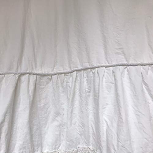 MEZI Rizado Falda De Cama 100% Algodón Falda De Cama - Resistente A La Contracción Y Al Desvanecimiento - 45cm Drop Dust Ruffle con Plataforma