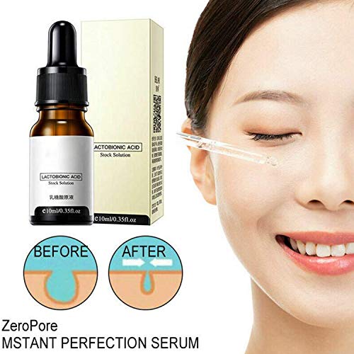 mfpthxf Esencia de ácido lactobiónico de poros Cero, régimen Completo de suero Facial con súper hidratación de la Piel, máquina de suero para el Rostro para minimizar los poros y rejuvenecer (1pcs)