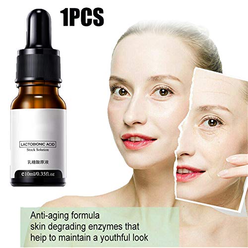 mfpthxf Esencia de ácido lactobiónico de poros Cero, régimen Completo de suero Facial con súper hidratación de la Piel, máquina de suero para el Rostro para minimizar los poros y rejuvenecer (1pcs)