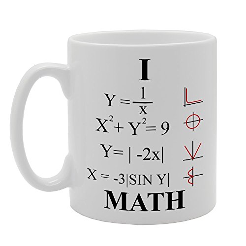 mg639 I Love matemáticas de la novedad regalo impreso té café taza de cerámica
