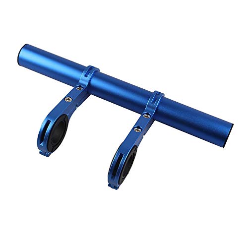 MHOYI Extensor de Manillar de Bicicleta, Marco de extensión de Manillar, Multifunción de Aluminio Extensión de Manillar Bicicleta de montaña,GPS, Teléfono Celular, Velocímetro (Azul)