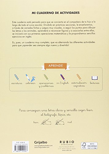 Mi cuaderno de actividades: 4 - 5 años (edición exclusiva) (Rubio. El arte de aprender)