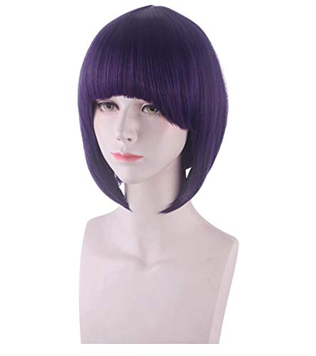 Mi héroe Academia Kyoka Jiro Peluca de cosplay 35 cm Púrpura Negro Pelo sintético corto Boku No Hero Academia Pelucas de cosplay + Gorro de peluca Peluca de Kyoka Jiro 364