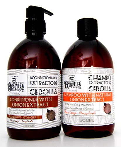 Mi Rebotica Pack: Champú 500ml + Acondicionador 500ml con Extracto de Cebolla.