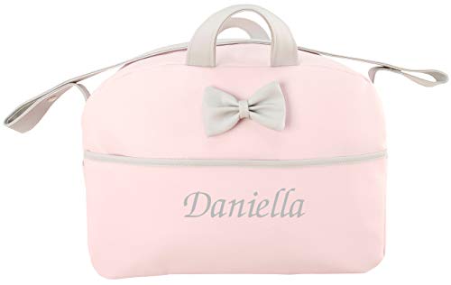 mibebestore - Bolso Polipiel Carrito Bebe Personalizado con nombre bordado Levant ROSA - Nombre bebé bordado