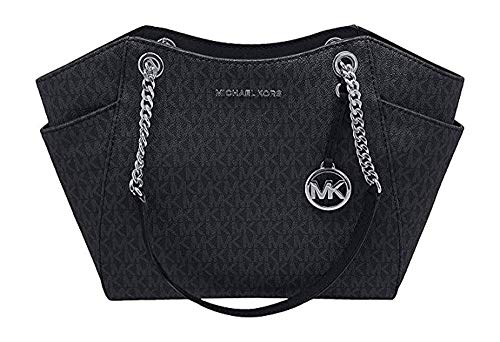 Michael Kors bolso de viaje Jet Set para mujer, bolso grande con cadena para el hombro, Negro (Negro 2018), Large