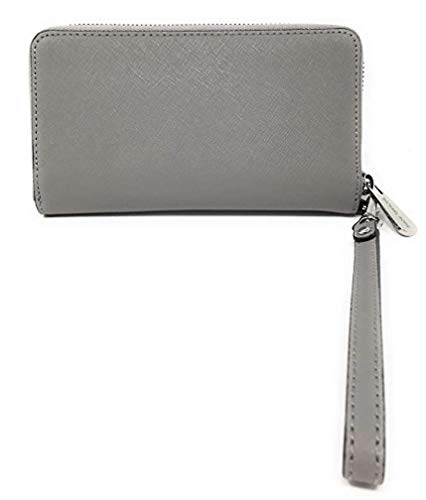 Michael Kors Women's Jet Set Travel Large phone Wristlet Pearl Grey