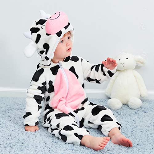 MICHLEY Bebé Ropa Niños Niñas Pijama Disfraces Primavera Franela Traje Animales Pelele nainiu-70cm