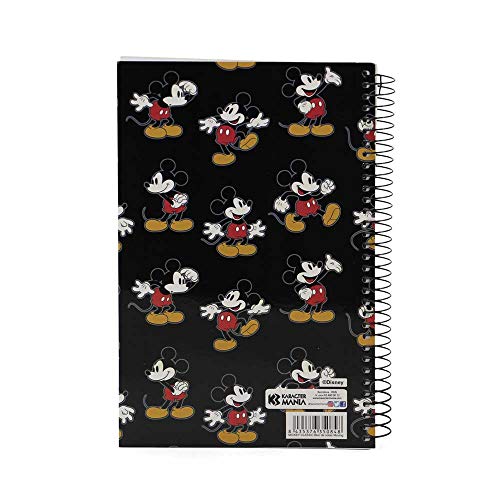 Mickey Mouse- Moving Bloc de Notas, Color Negro (Karactermanía 35084)