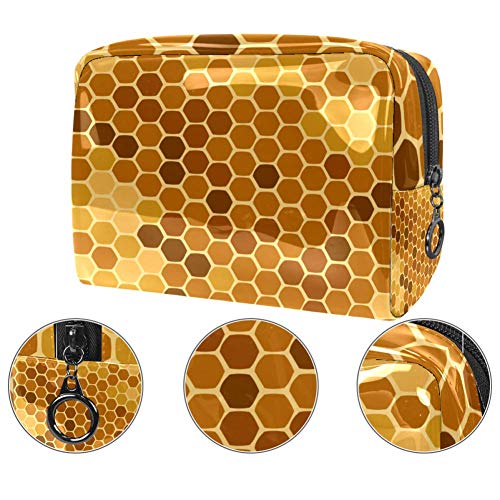 Miel PVC Cosméticos Bolsas Maquillaje Práctico Bolsa Organizador Cremallera Artículos de tocador Bolsa para Mujeres Viajes Baño